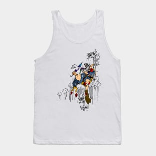 skater turtle bycicle eat Tank Top